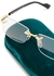 Rectangle-frame rimless optical glasses - Gucci