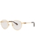 Gold-tone round-frame optical glasses - Gucci