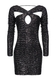 Sequinned mini dress with open back - PINKO
