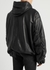 Hooded oversized leather sweatshirt - Balenciaga