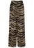 Tiger-jacquard wool-blend trousers - Stella McCartney