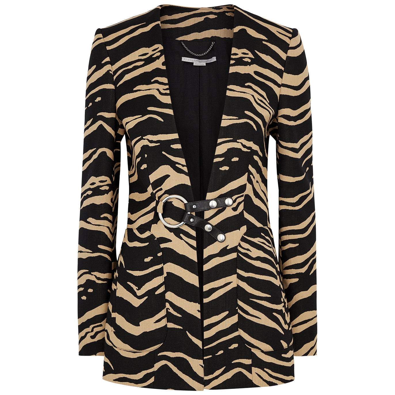 Stella McCartney Tiger-jacquard Wool-blend Blazer