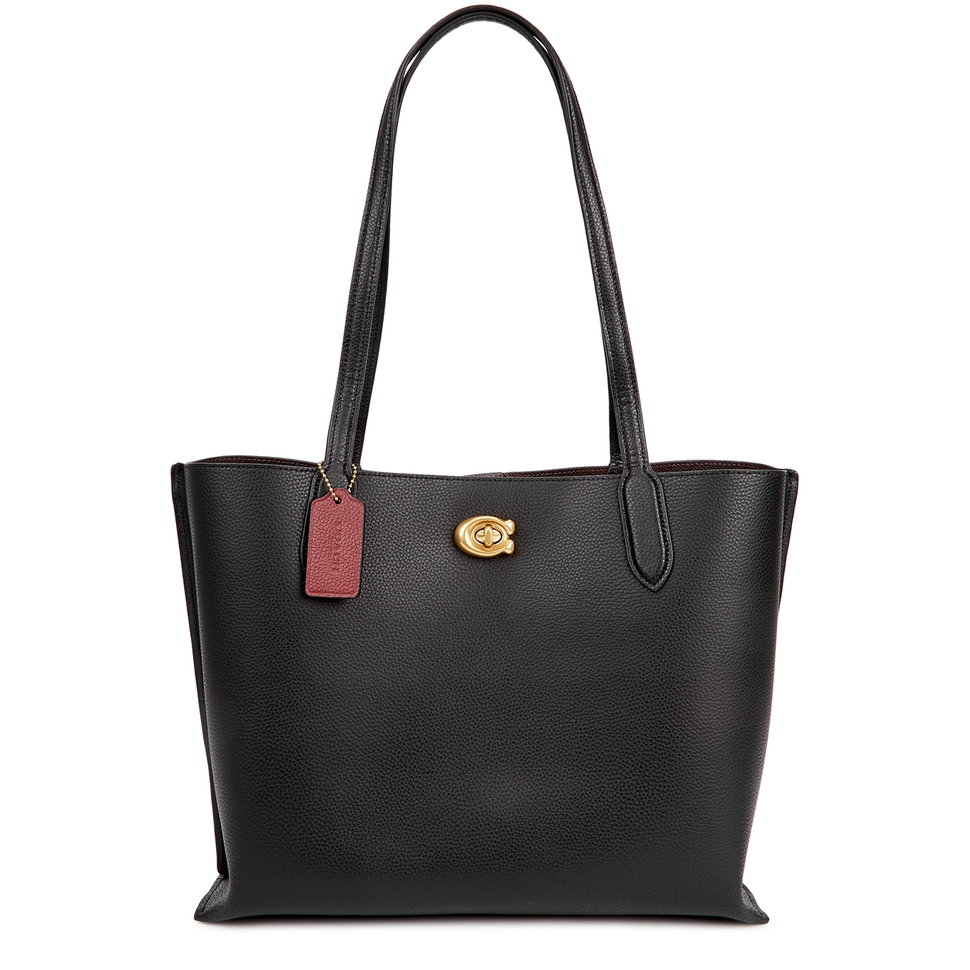 Coach Willow Grained Leather Tote - Black