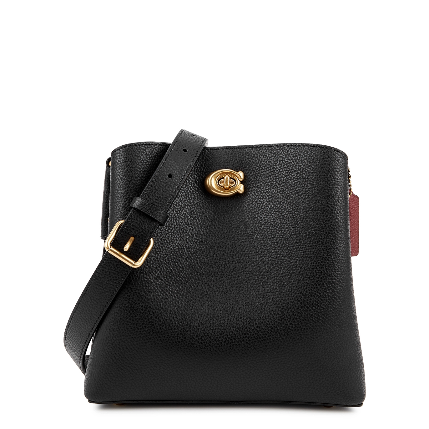 Coach Willow Black Leather Bucket Bag, Bucket Bag, Black, Leather