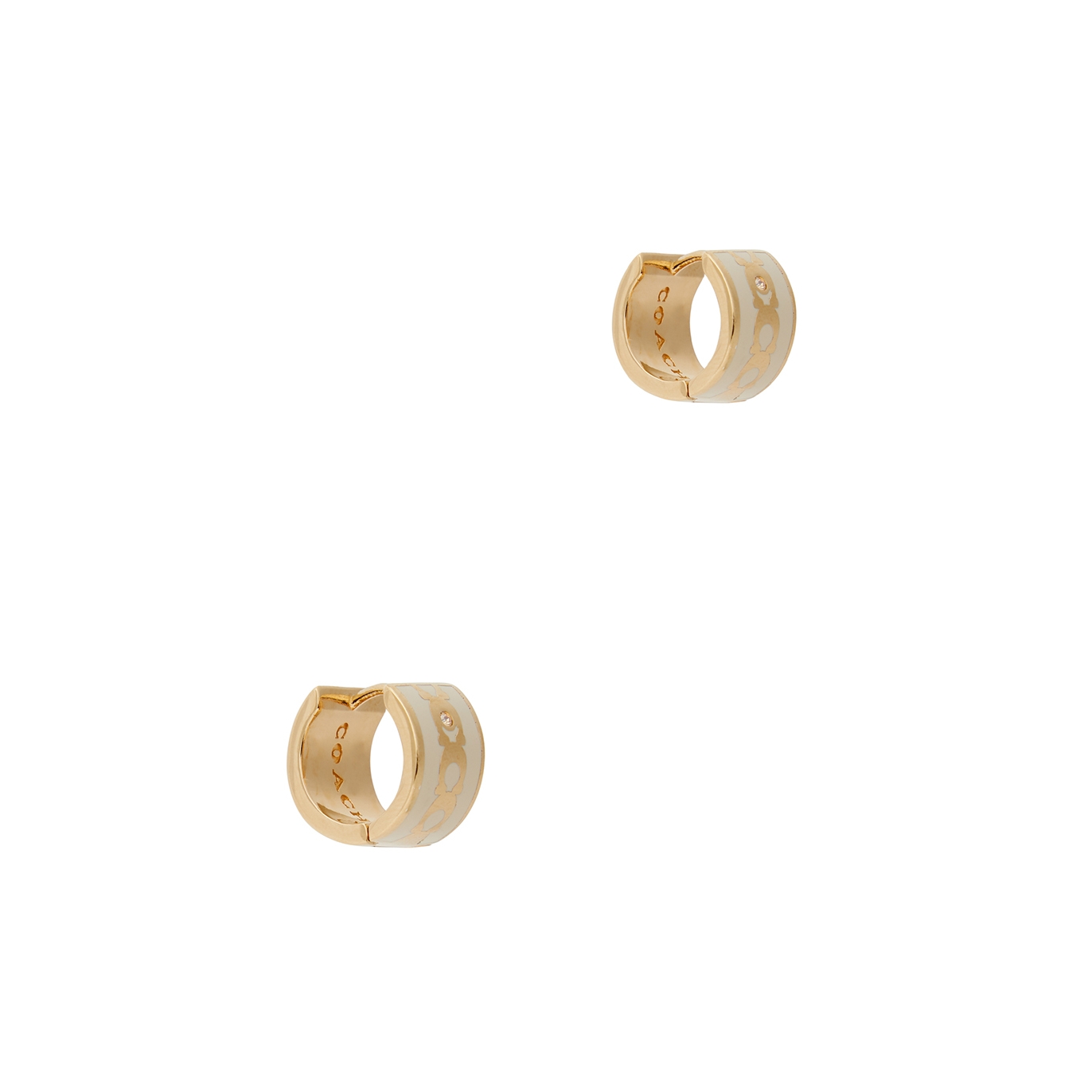 Coach Signature C Hoop Earrings - Gold - One Size
