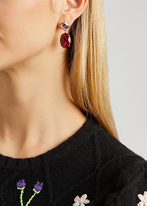 Kate Spade New York Crystal-embellished drop earrings - Harvey Nichols