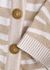 Metallic zebra-intarsia knitted cardigan - Balmain