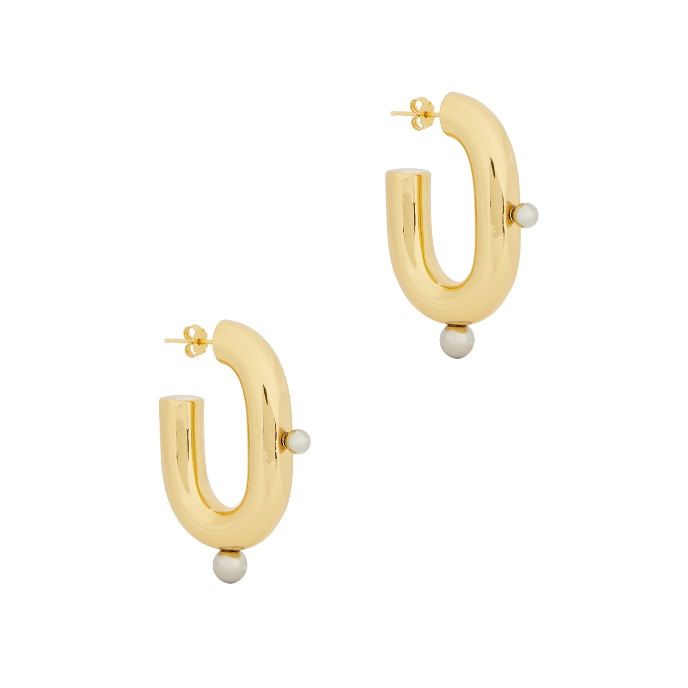 Rabanne XL Link Hoop Earrings - Gold - One Size