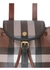 Check and leather micro backpack - Burberry