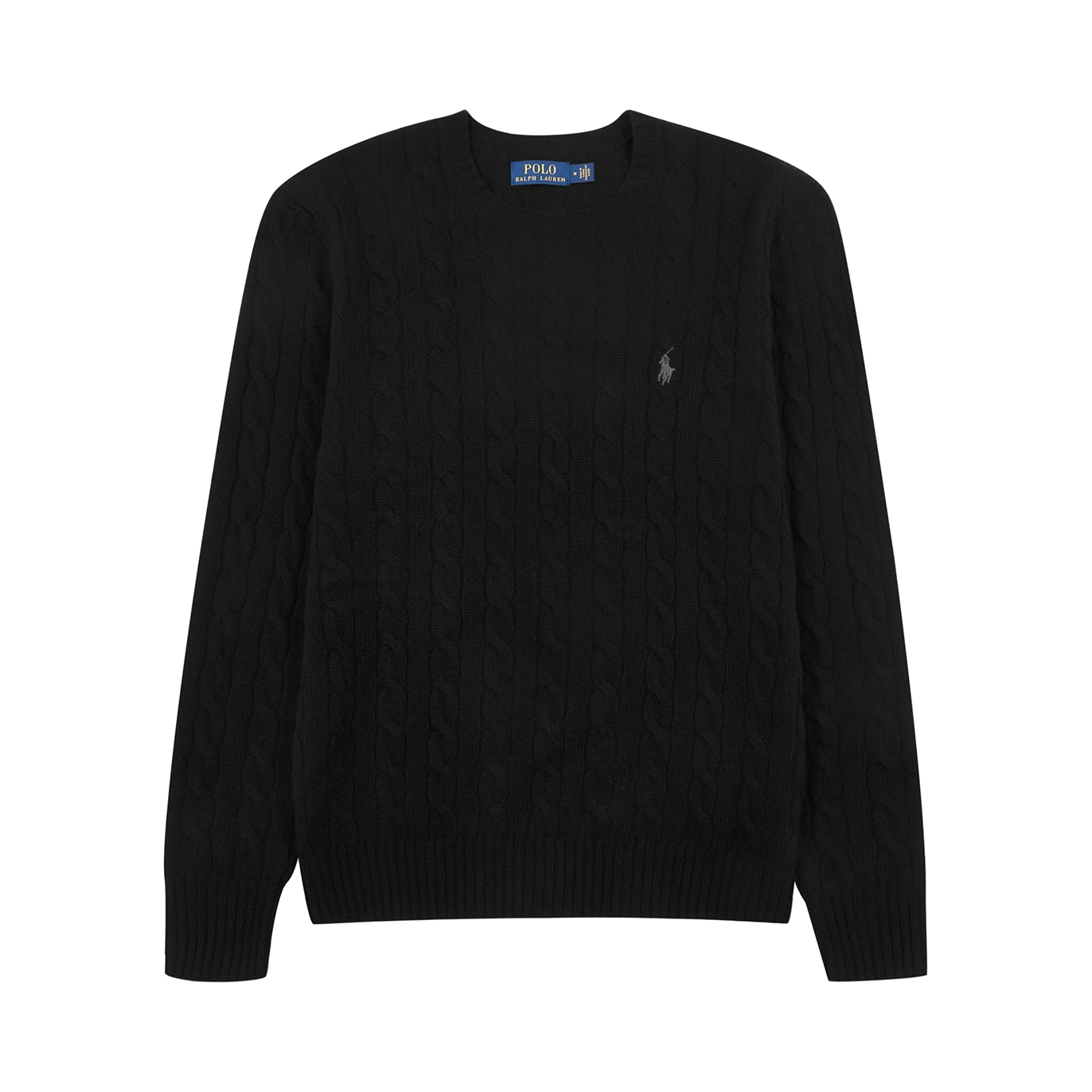 Polo Ralph Lauren Cable-knit Wool-blend Jumper - Black - M