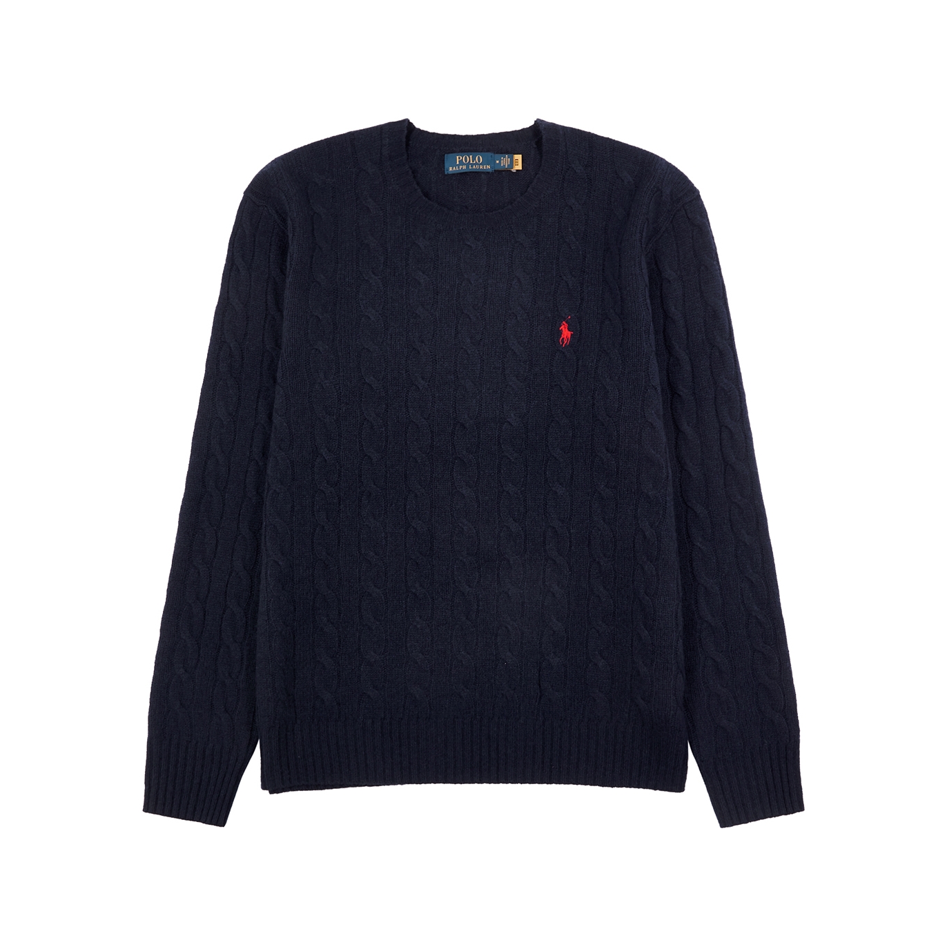 Polo Ralph Lauren Cable-knit Wool-blend Jumper - Navy - L