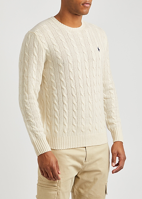 Polo Ralph Lauren Cable-knit wool-blend jumper - Harvey Nichols