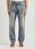 Faded straight-leg jeans - Advisory Board Crystals