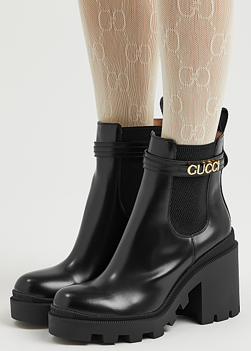 Gucci 90 logo leather Chelsea boots - Harvey Nichols