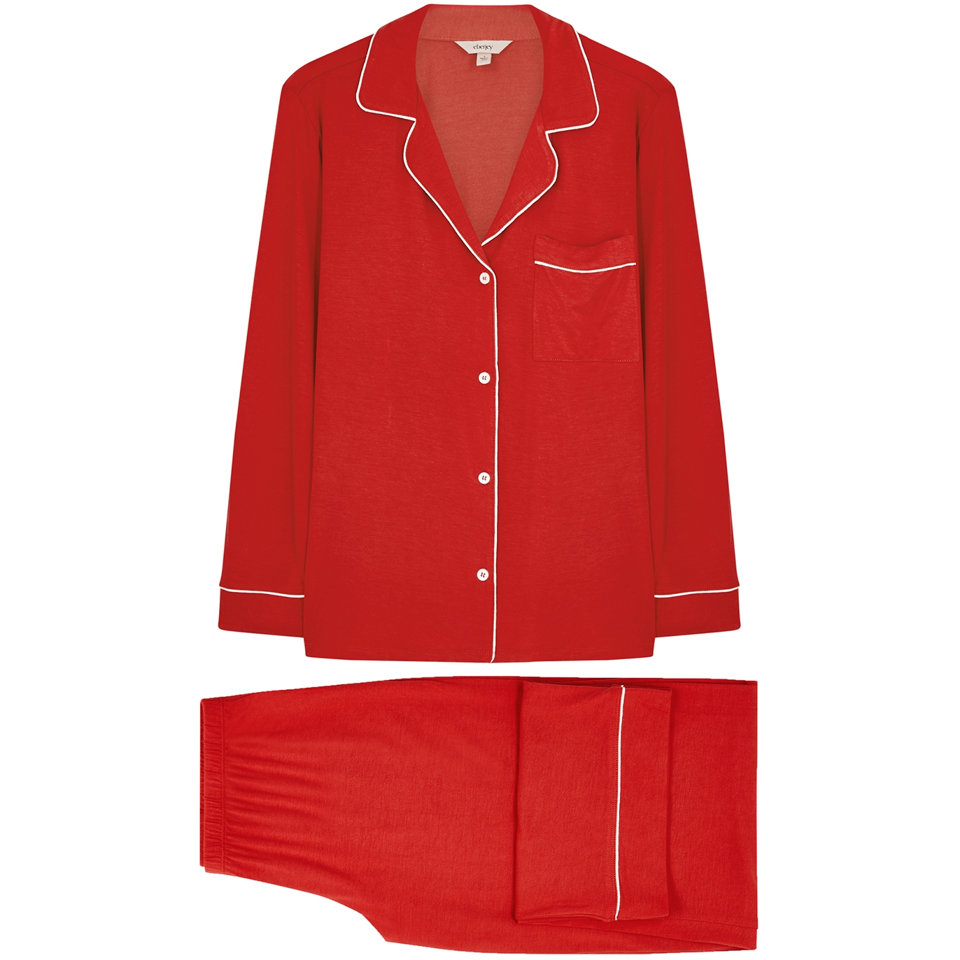 Eberjey Gisele Stretch-jersey Pyjama Set - Red And White - M