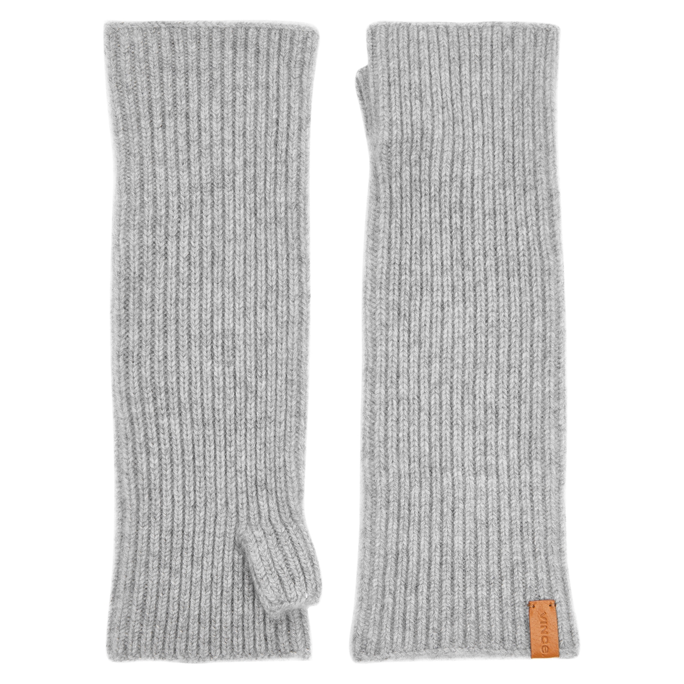 Vince Boiled Cashmere Fingerless Gloves - Grey - One Size