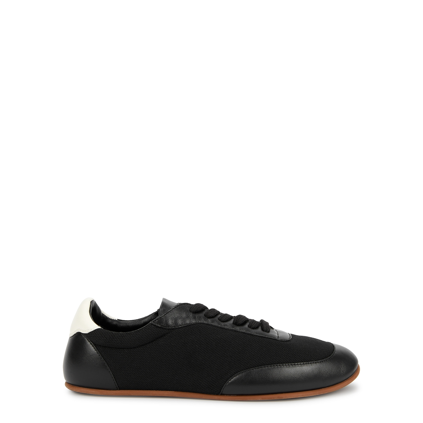 The Row Owen City Leather And Mesh Sneakers - Black - 8