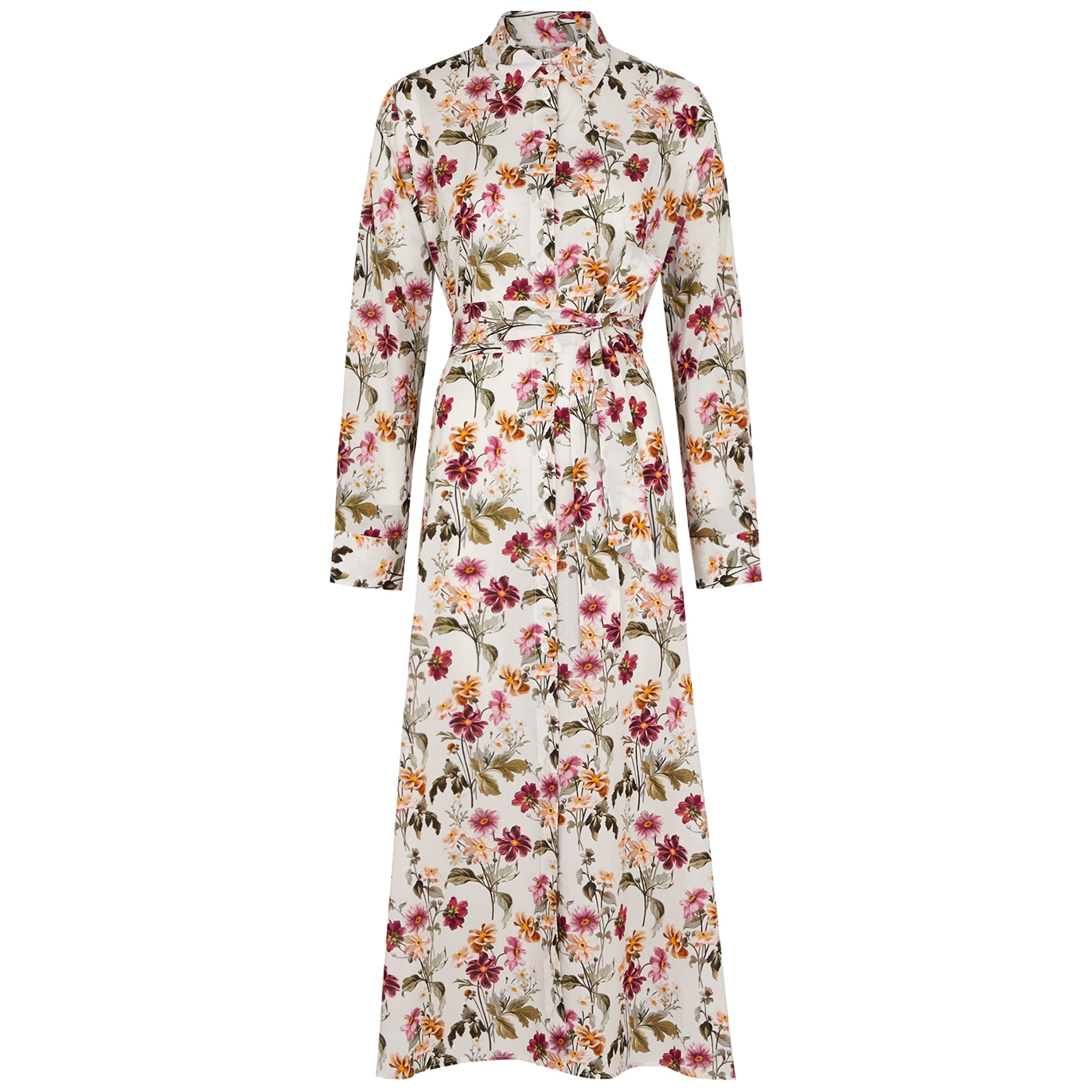 Evi Grintela Valerie Floral-print Cotton Shirt Dress