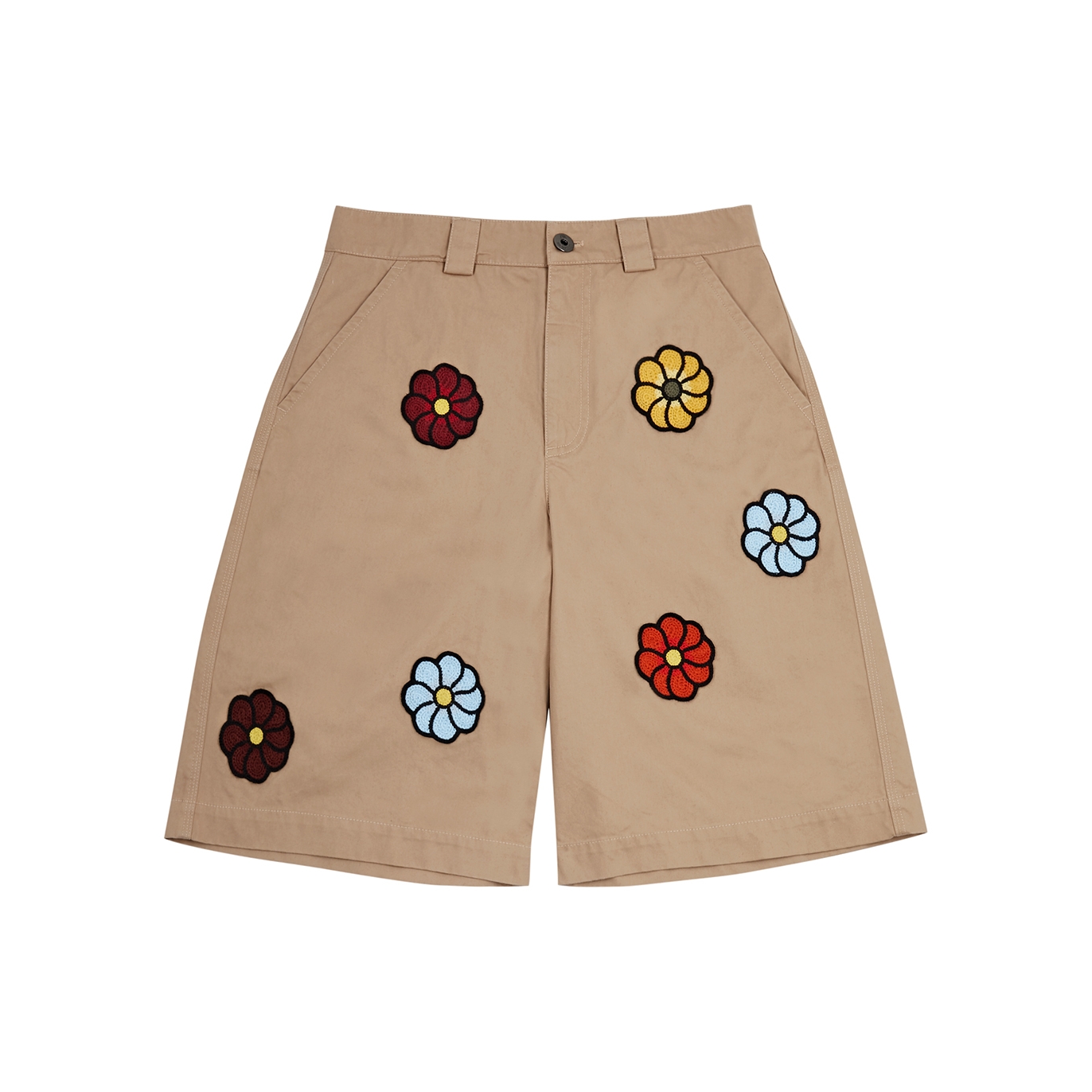 Moncler Genius 1 Moncler JW Anderson Floral Cotton Shorts - Ecru - W28