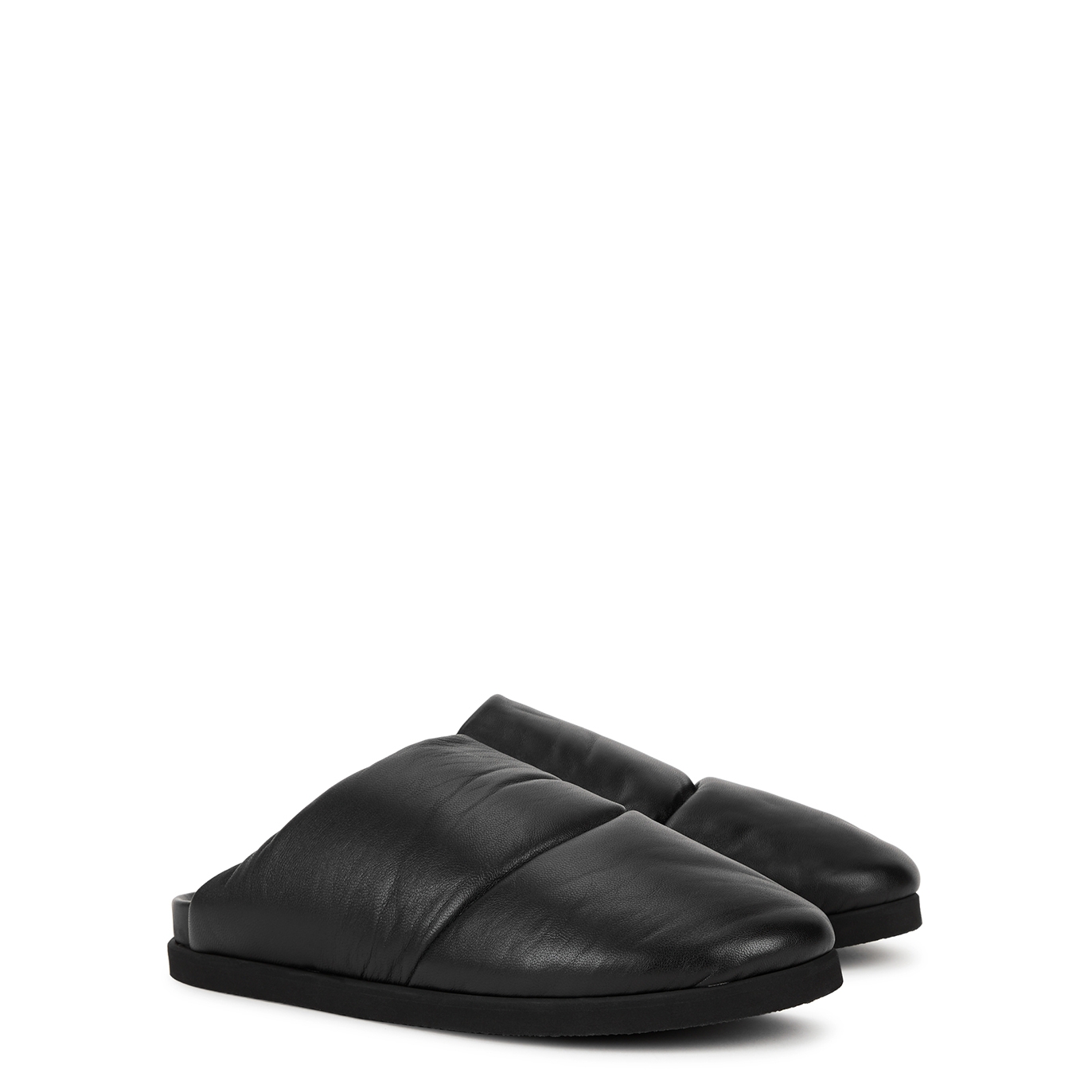 MONCLER GENIUS 1 MONCLER JW ANDERSON QUILTED LEATHER MULES