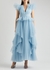 Pascale pleated ruffled tulle gown - HUISHAN ZHANG