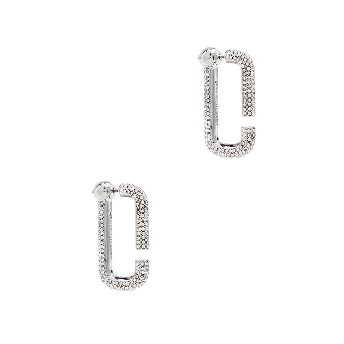 Marc Jacobs Crystal-embellished Hoop Earrings In Silver | ModeSens