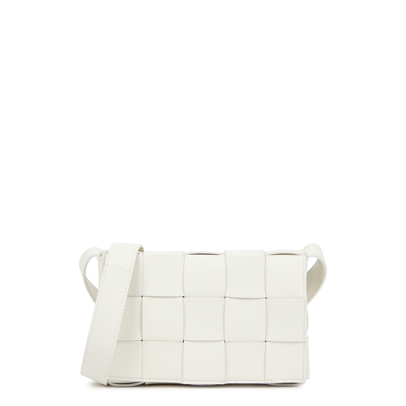 White Cassette canvas and leather cross-body bag