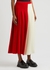 Colour-blocked pleated wool skirt - Gucci