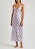Chloe striped stretch-silk nightdress - Jessica Russell Flint