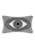Stripe eye cushion 30x50cm black & white - AMARA - ULTRA
