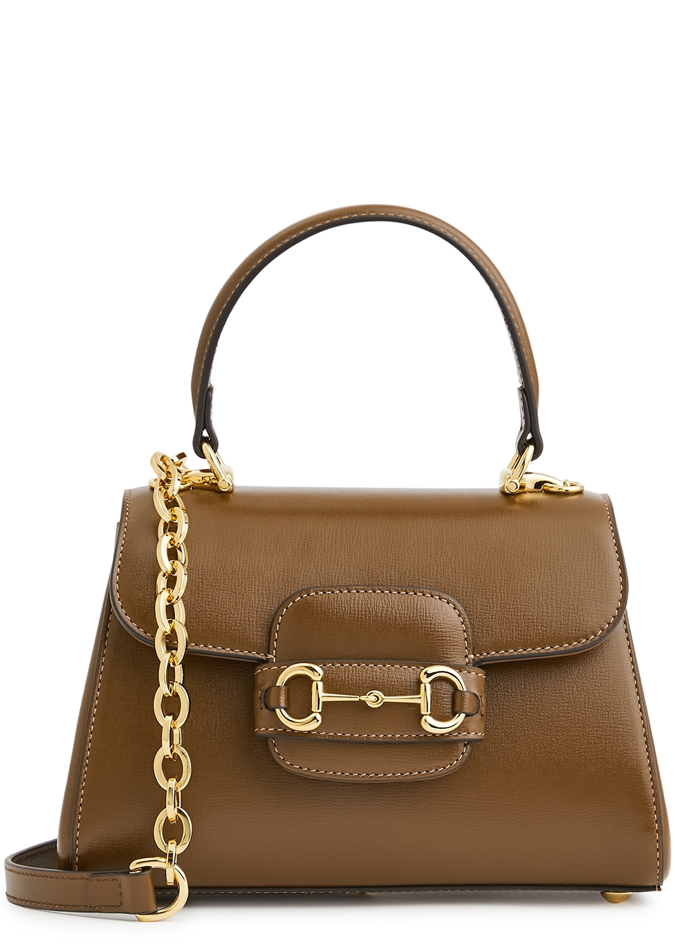 Gucci 1955 Horsebit leather top handle bag - Harvey Nichols