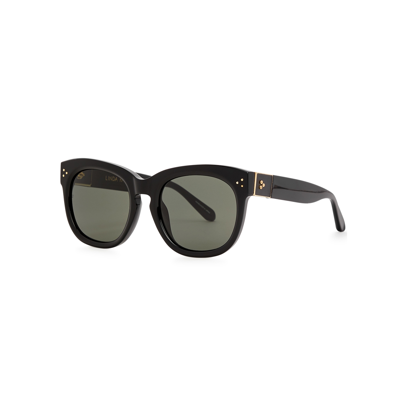 Linda Farrow Luxe Jenson Oval-frame Sunglasses In Black