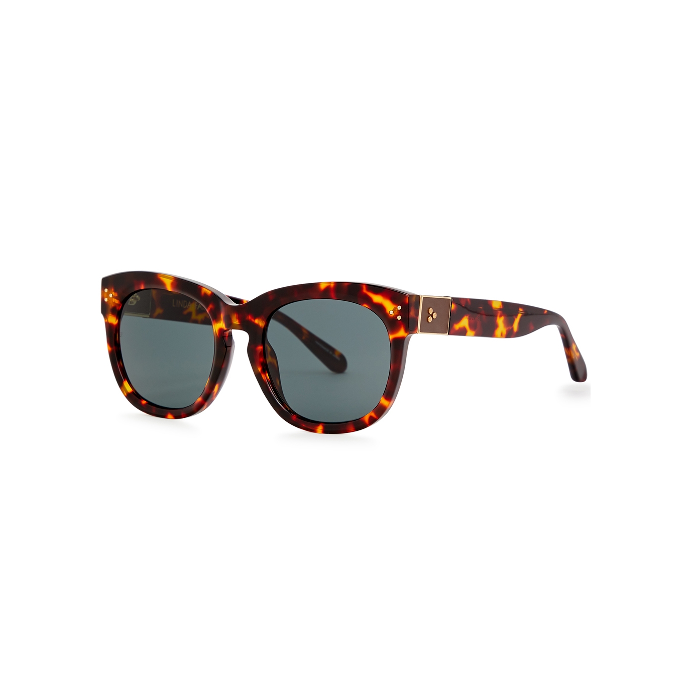 Linda Farrow Luxe Jenson Oval-frame Sunglasses In Brown