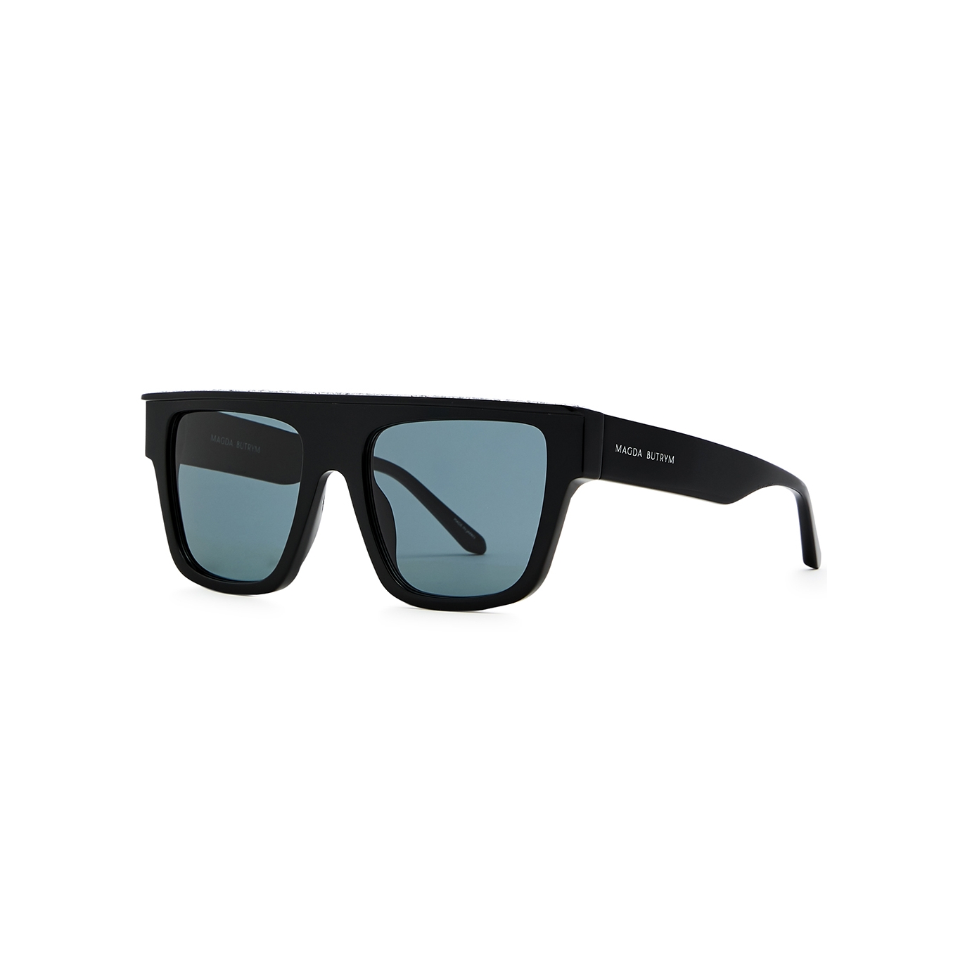 Linda Farrow Luxe X Magda Butrym Embellished D-frame Sunglasses In Black