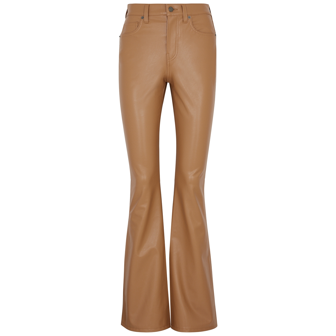 VERONICA BEARD BEVERLY FLARED-LEG FAUX LEATHER JEANS