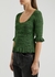 Space-dyed ribbed-knit top - Ganni