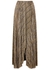 Striped metallic plissé tulle midi skirt - forte_forte