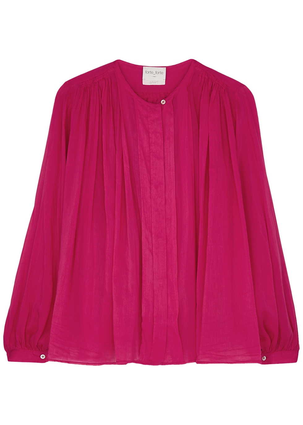forte_forte Cotton and silk-blend blouse - Harvey Nichols