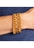 1990s vintage gold plated curb chain set of three bracelets - Susan Caplan Vintage