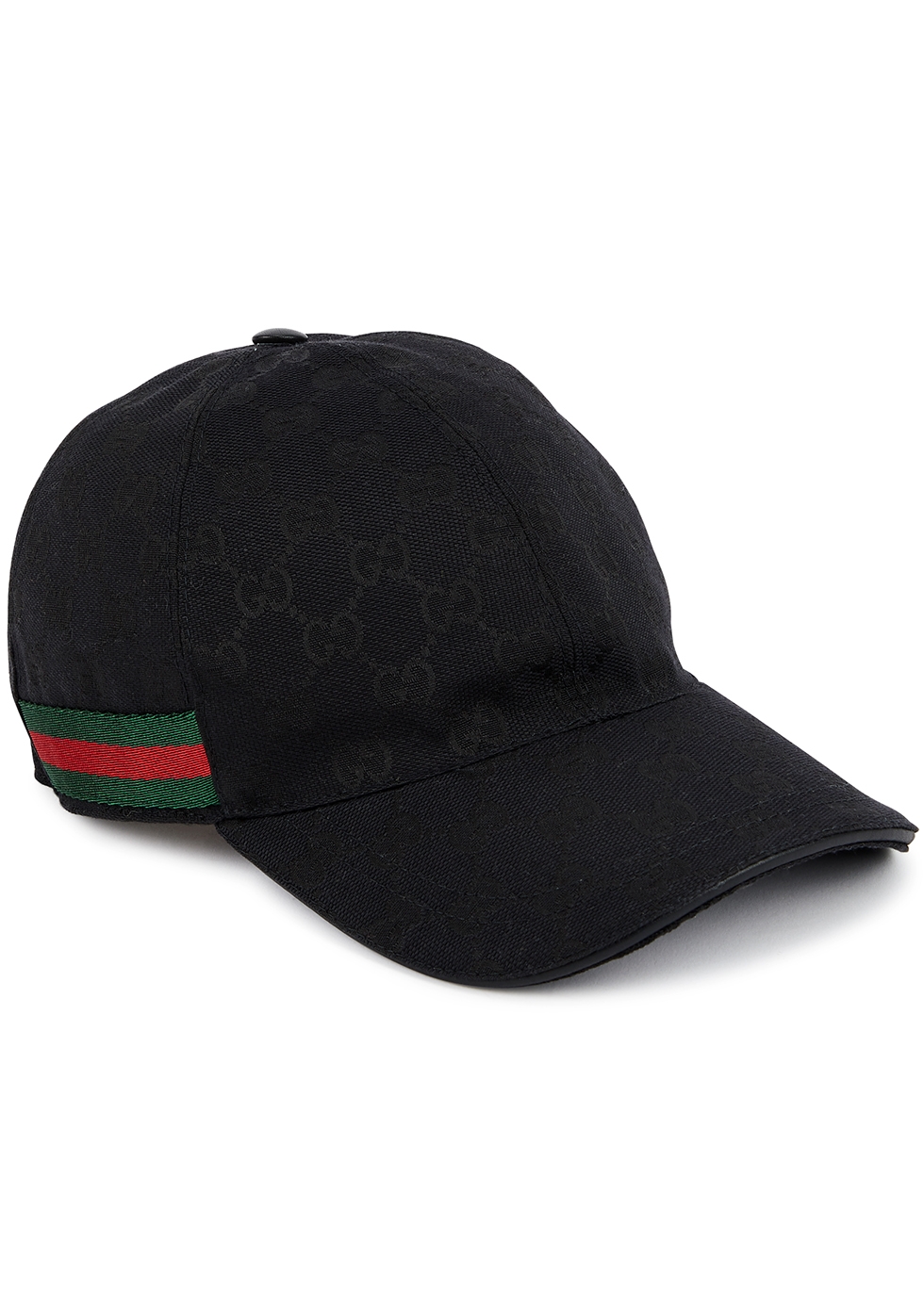 Gucci Web-stripe Gg Logo-jacquard Baseball Cap In Black | ModeSens