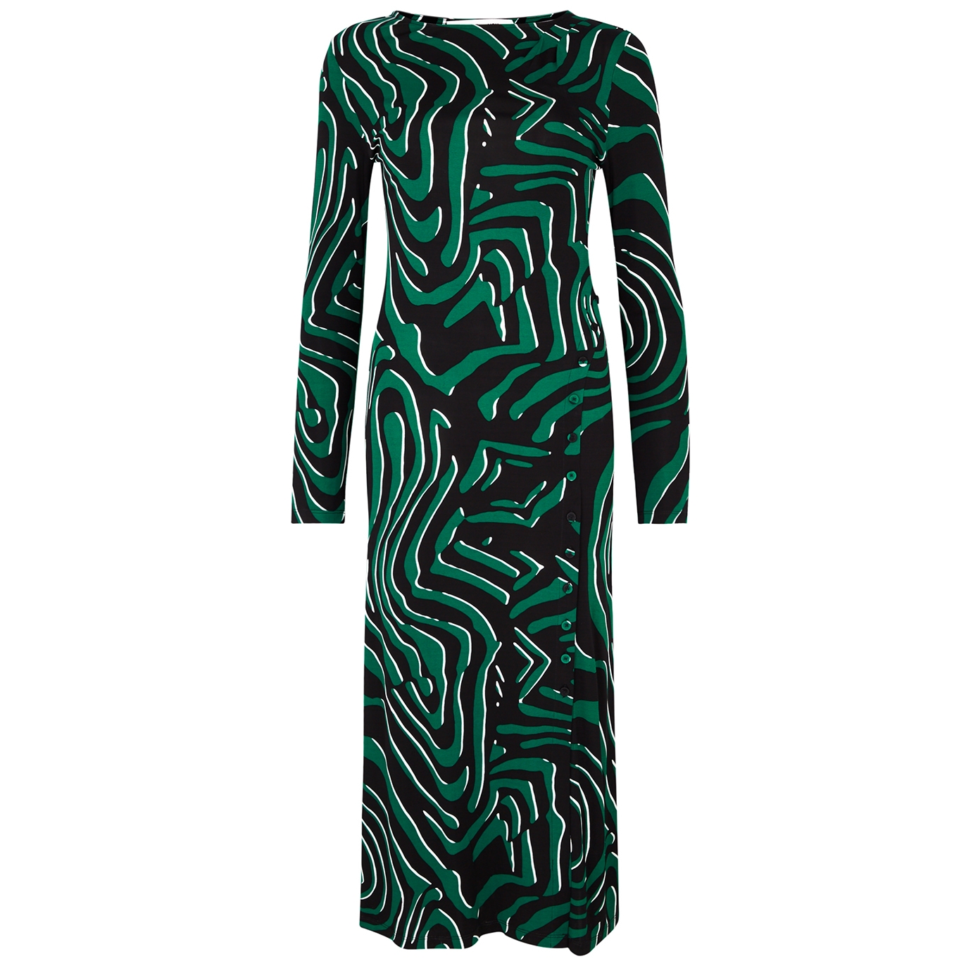 Diane Von Furstenberg Lugosi Printed Jersey Midi Dress - Green - M