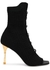 Moneta 95 monogrammed stretch-knit ankle boots - Balmain