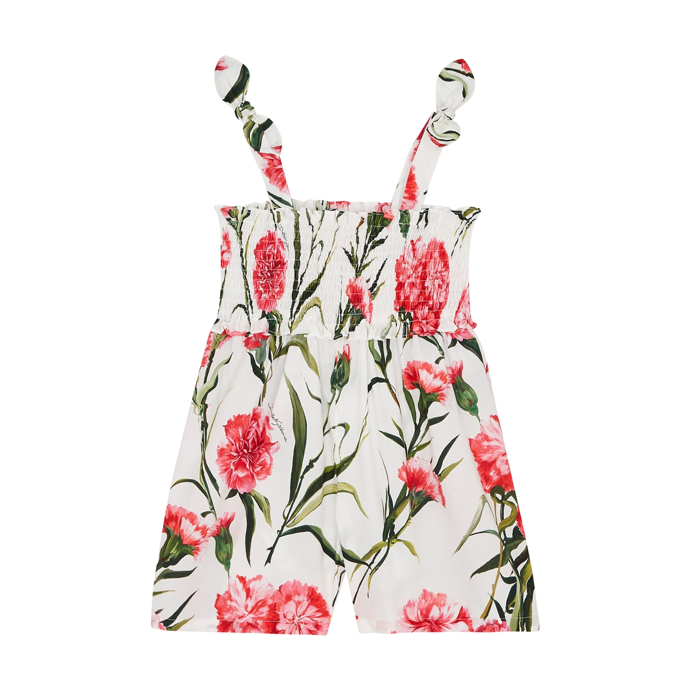 DOLCE & GABBANA KIDS FLORAL-PRINT COTTON PLAYSUIT (3-6 YEARS)