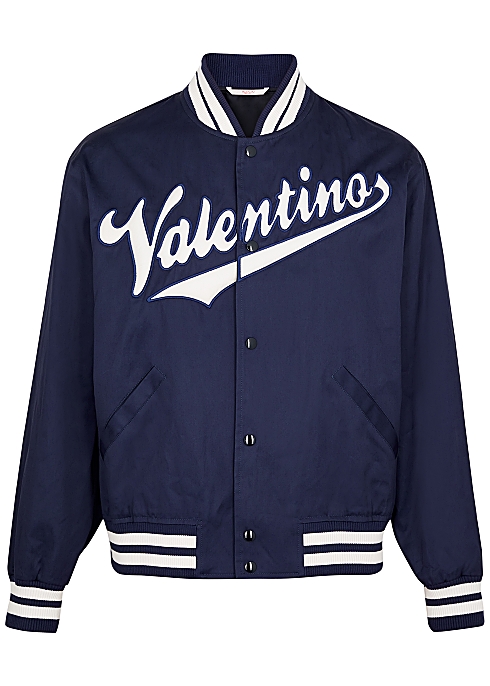 Forberedende navn tang I øvrigt Valentino Logo cotton varsity jacket - Harvey Nichols