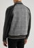 Hooded tweed and leather varsity jacket - Valentino