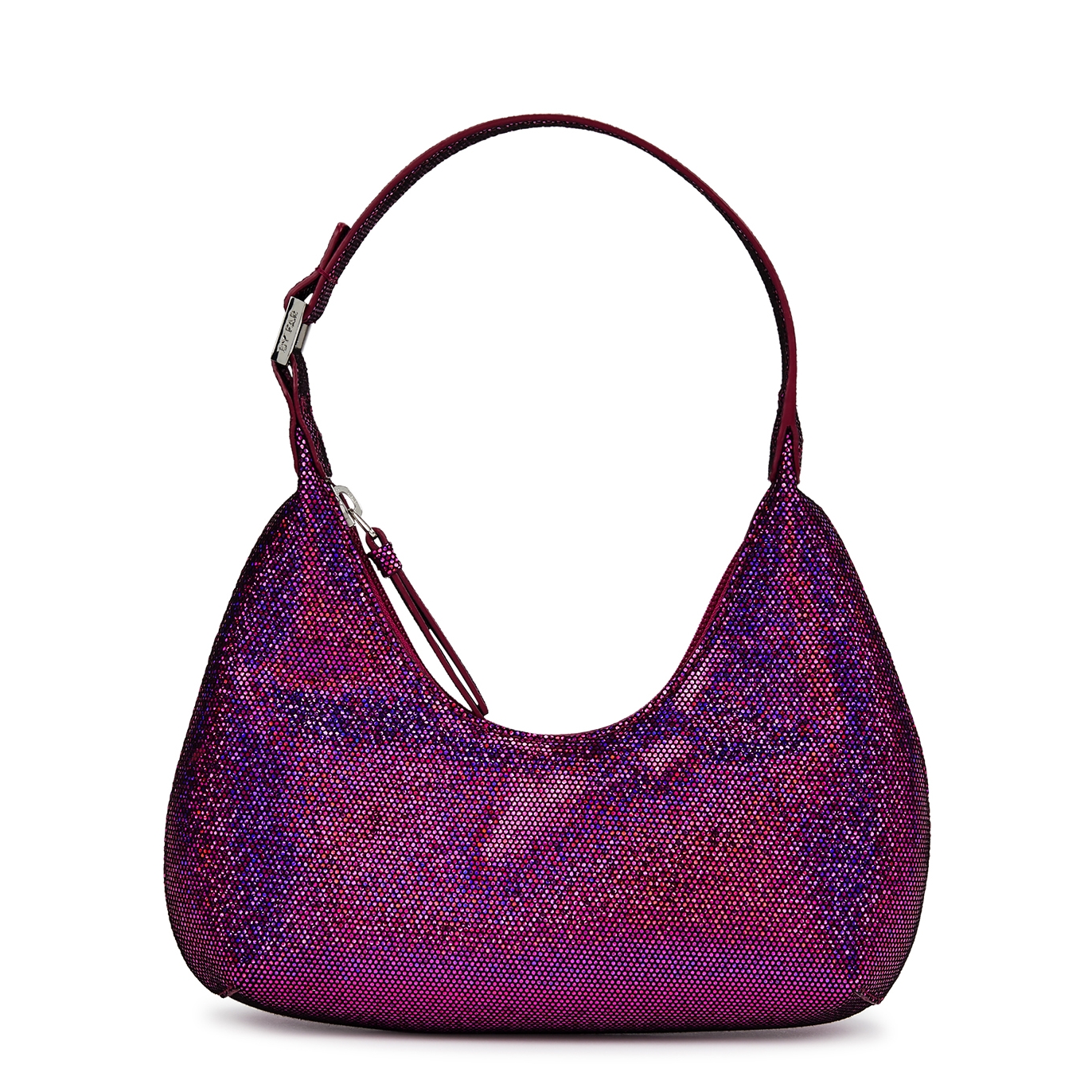 BY Far Baby Amber Foil-print Leather Shoulder Bag - Pink