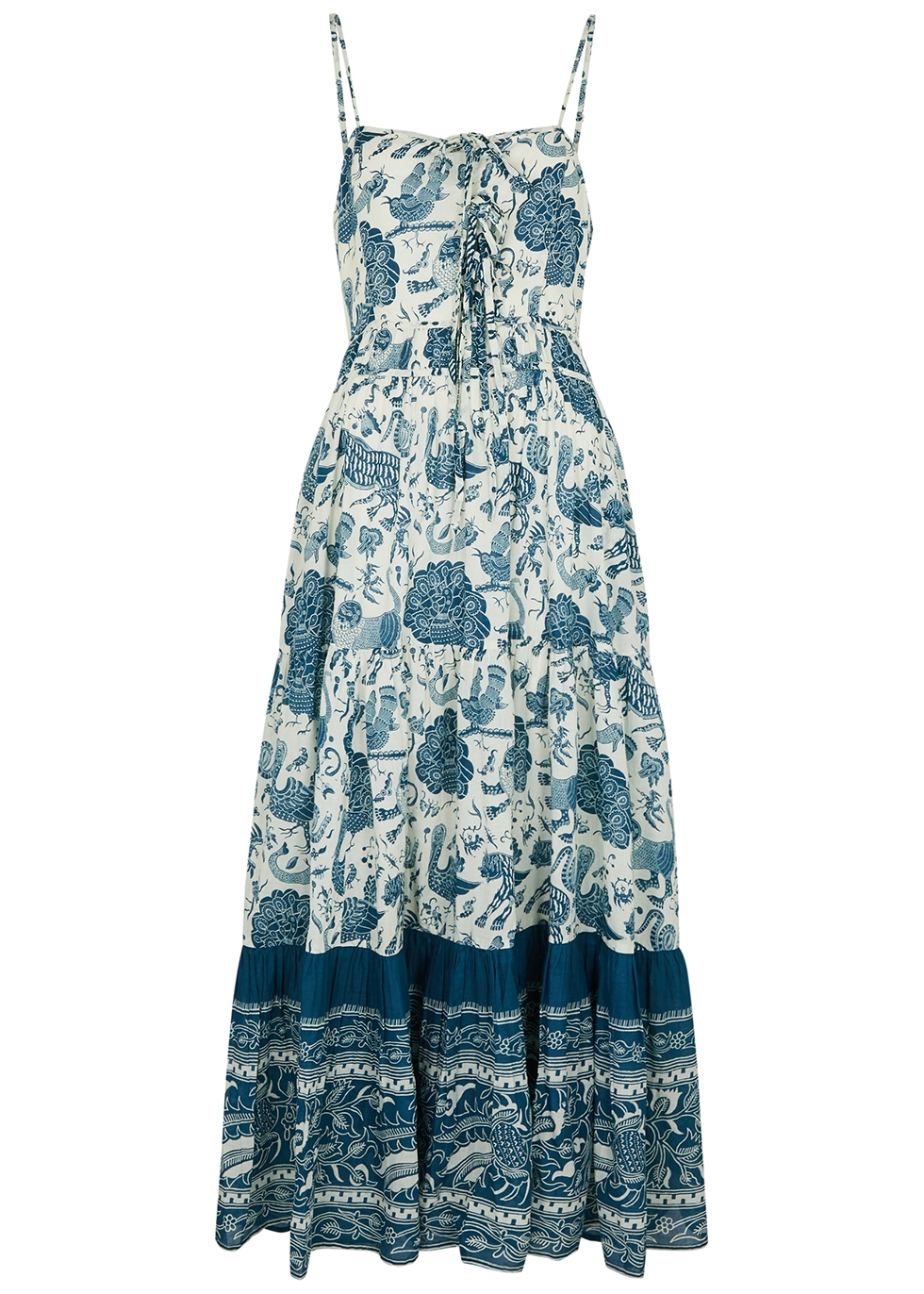 RHODE Zoe printed cotton midi dress - Harvey Nichols