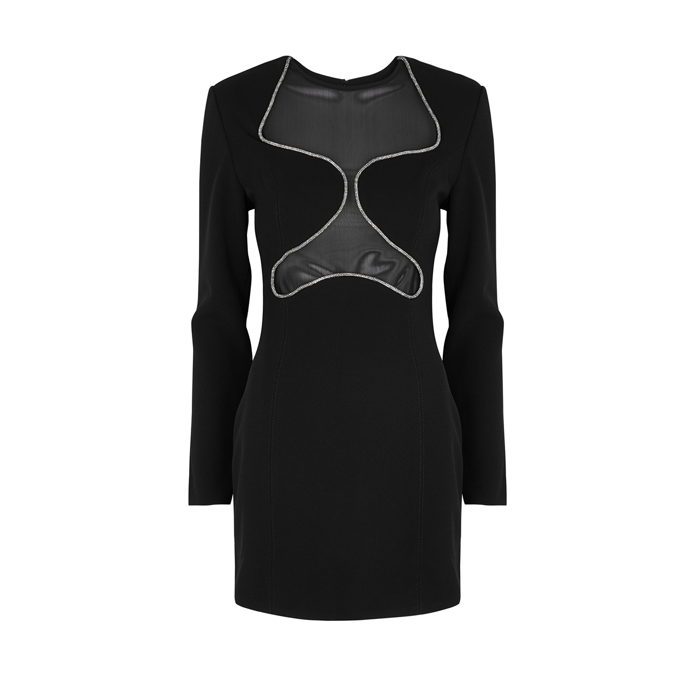 Misha Hestia Crystal-embellished Panelled Mini Dress - Black - 6