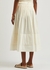 Pleated cotton-blend midi skirt - Tory Burch