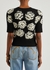 Rose-embroidered wool-blend jumper - Tory Burch